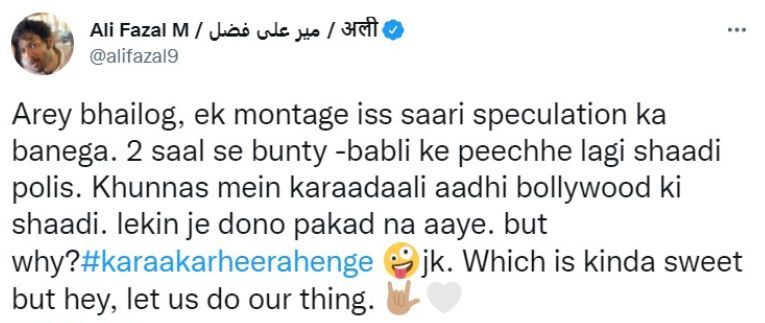 Ali Fazal Richa Chadha Wedding