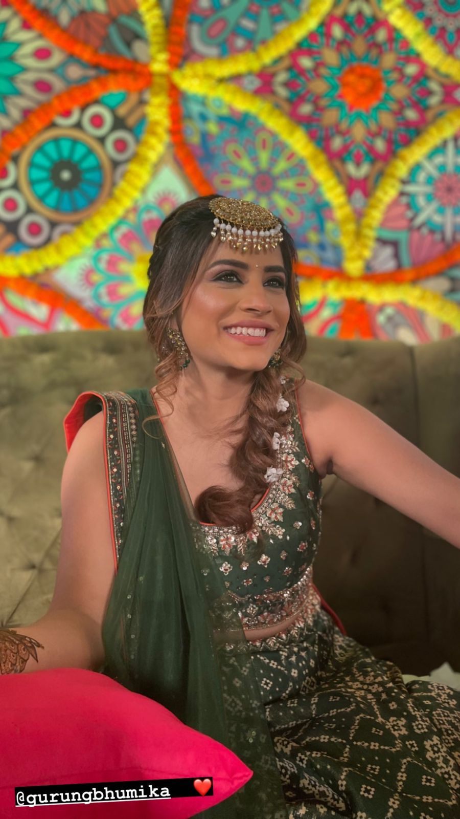 Nimki Mukhiya Fame, Bhumika Gurung Dances Her Heart Out In A Green Lehenga  At Mehendi Ceremony