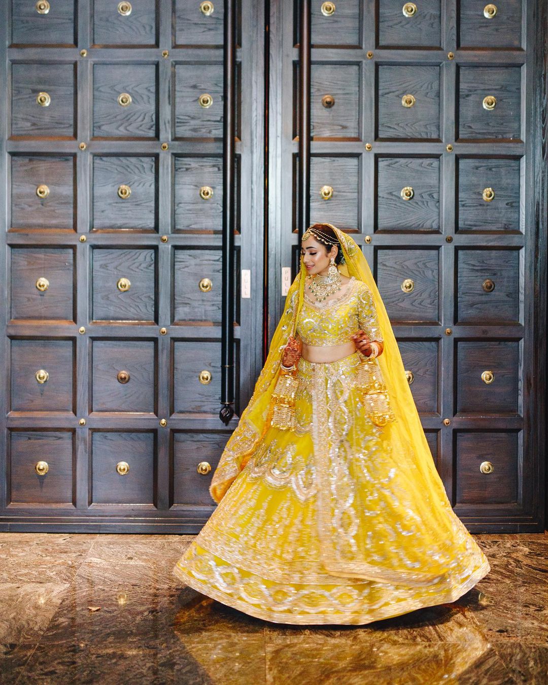 Bride yellow dress