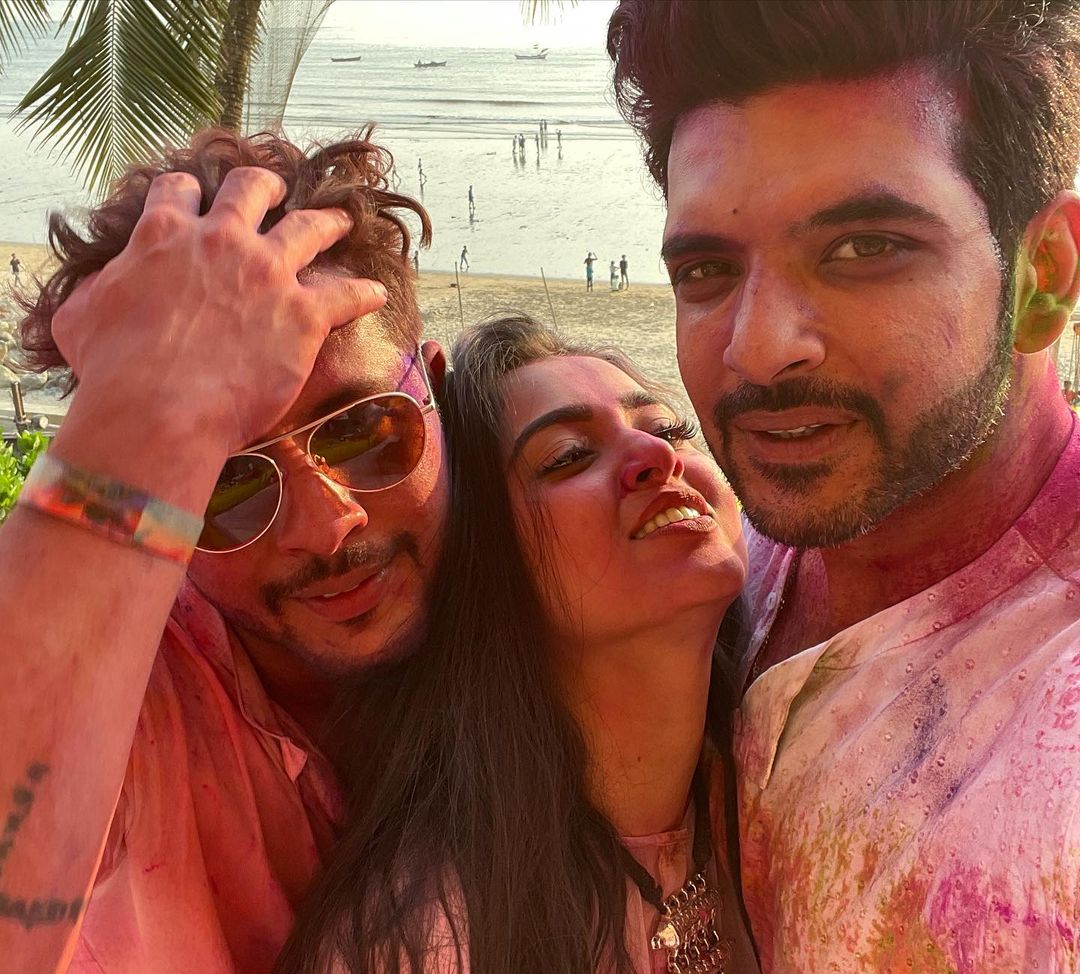 karan kundrra tejasswi prakash holi celebration