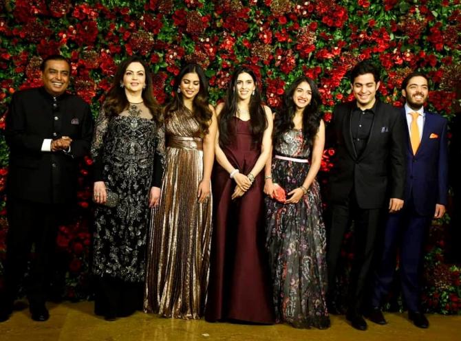 Ambanis at DeepVeer's Mumbai reception
