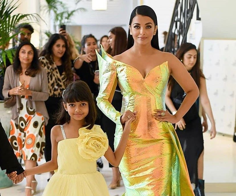 Aishwarya Rai Bachchan's neon one-shoulder gown at the Cannes Film Festival