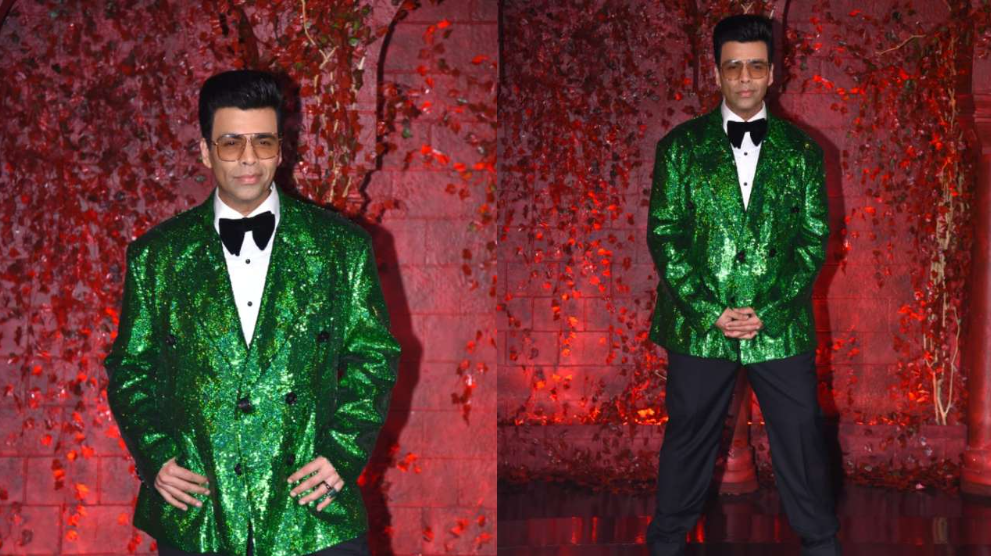 karan johar green jacket birthday bash