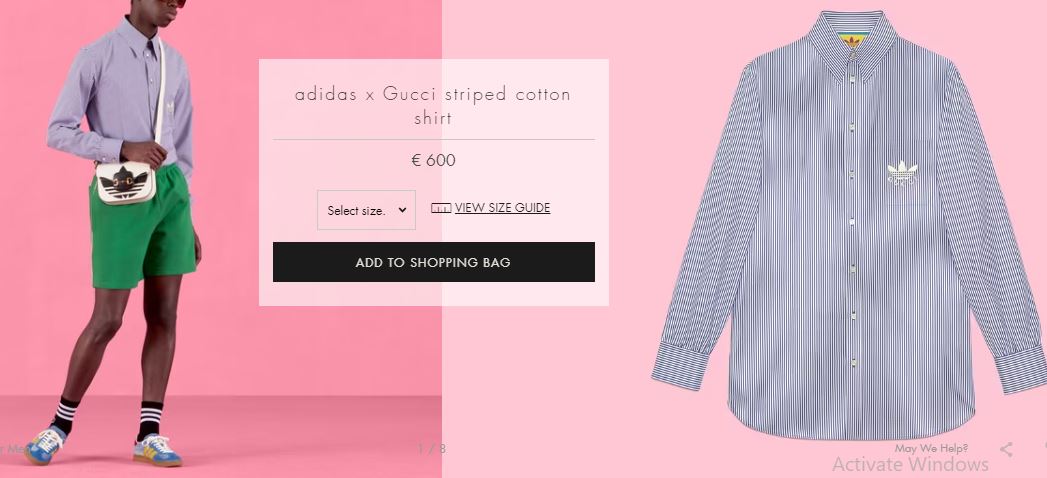 ranveer adidas x Gucci Oxford cotton shirt
