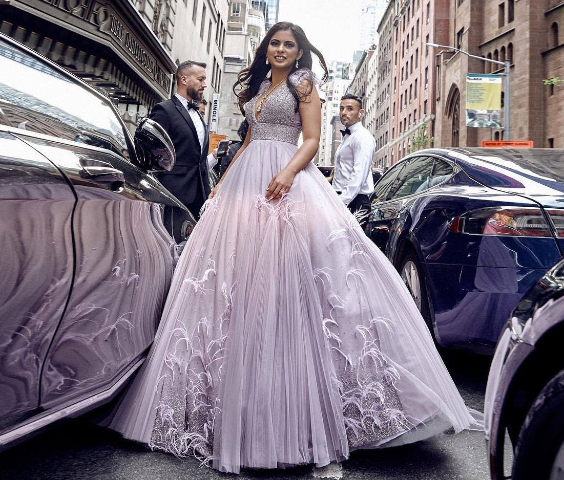 Isha Ambani Met Gala 2019 lilac gown