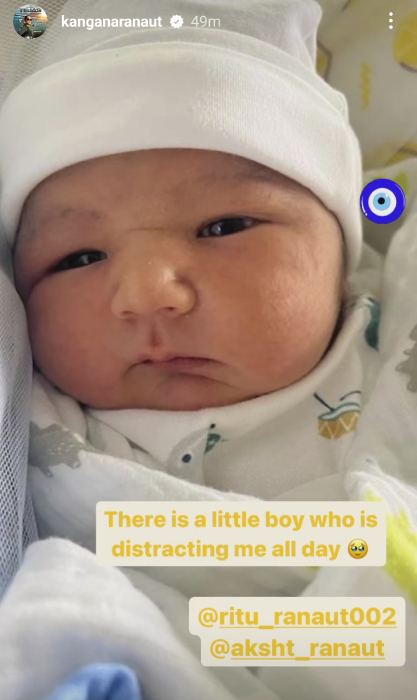 kangana ranaut shares a series of cutesy picture of her nephew