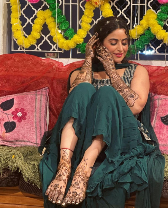 tv actresses bridal mehendi