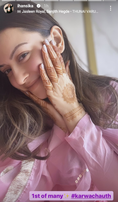 hansika motwani's first karwa chauth