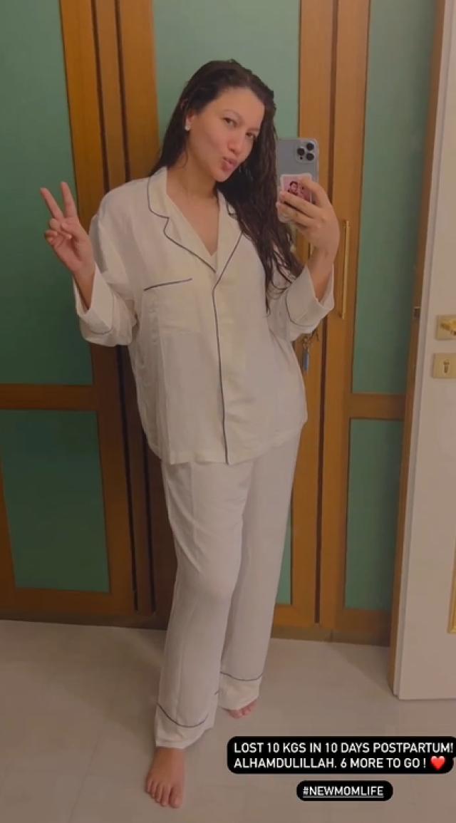 gauahar khan postpartum weight