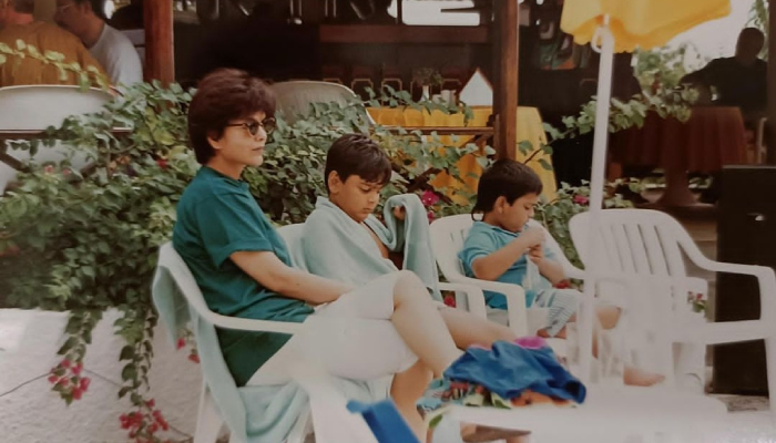 zeenat aman drops an unseen pic with her sons