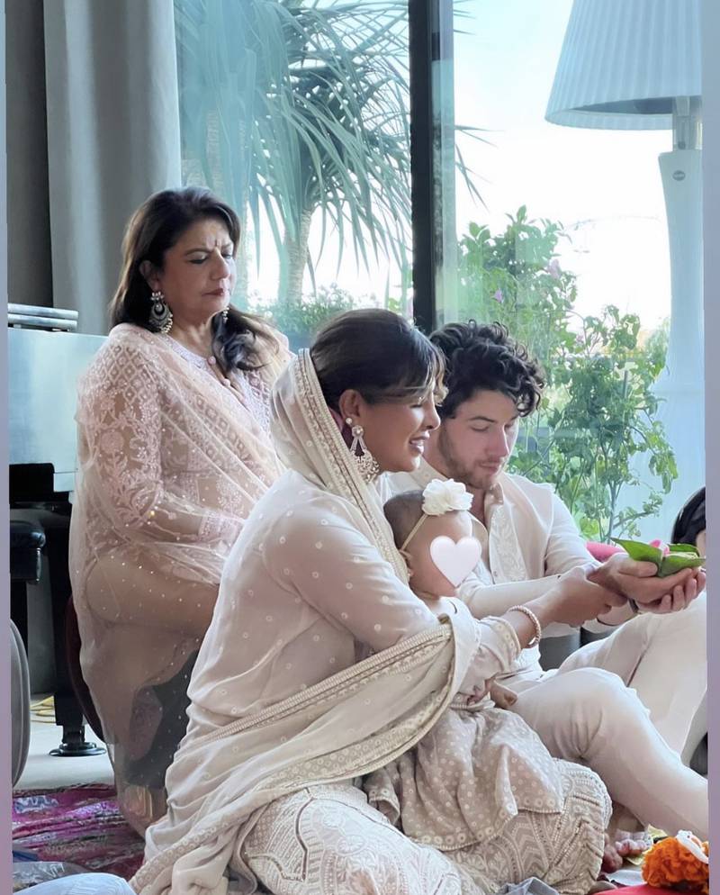 Nick and Priyanka celebrating Matli's first Diwali