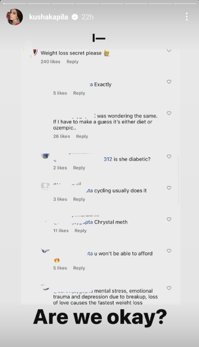 kusha kapila slams trolls for speculating about her weight loss