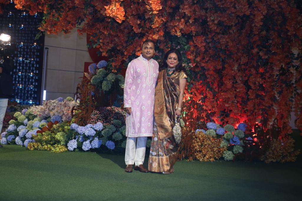Anil Ambani and Tina Munim at radhika and anant engagement