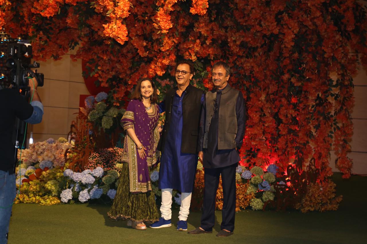 Anupama Chopra with her husband at Ambani party