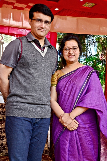 Sourav Ganguly and his wife, Dona