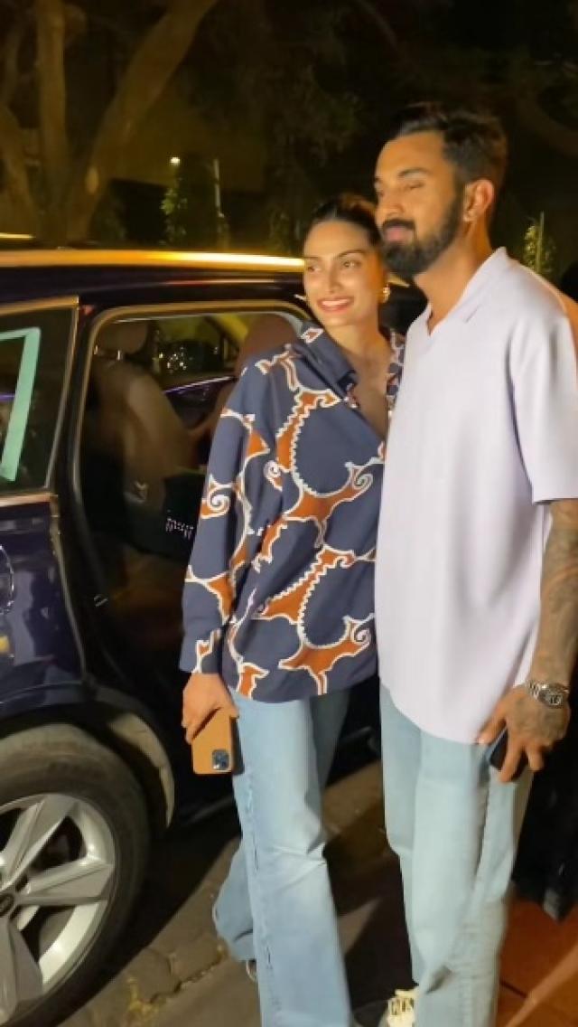 Athiya and kl rahul first public appearance