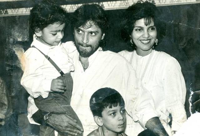 zeenat aman with husband and kids