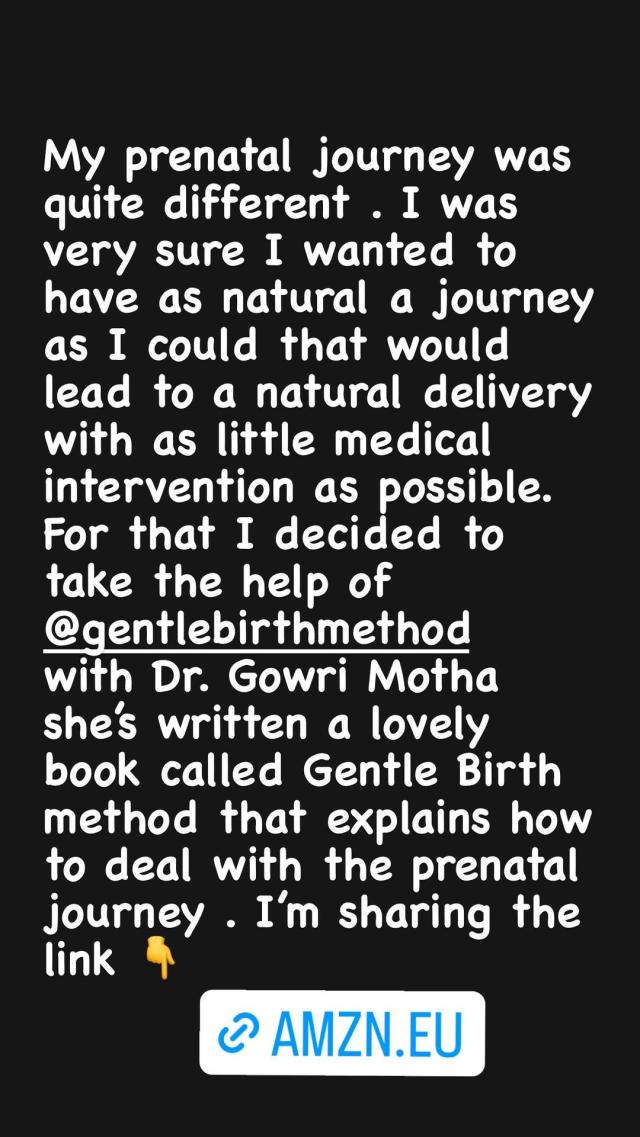 sonam on natural delivery