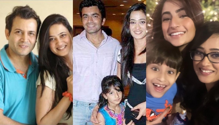 Shweta, her son and daughter, and ex-husbands