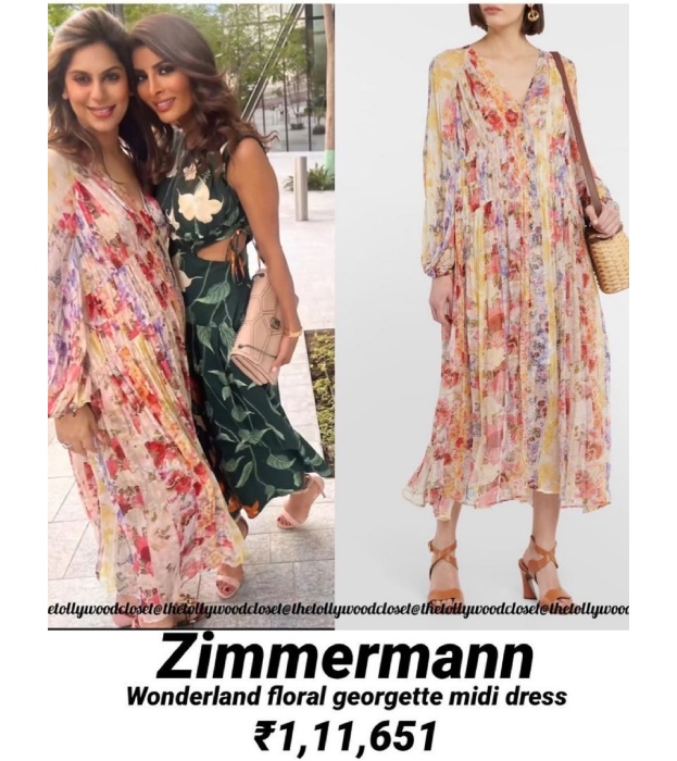 Upasana konidela in floral printed zimmermann dress