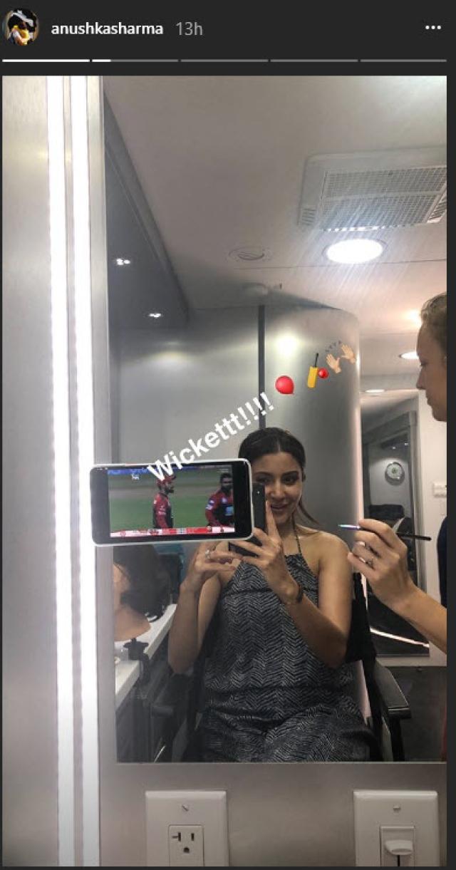 Anushka Sharma Watches Virat Kohli Match In Vanity Van