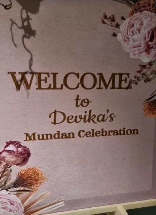 devika's mundan ceremony