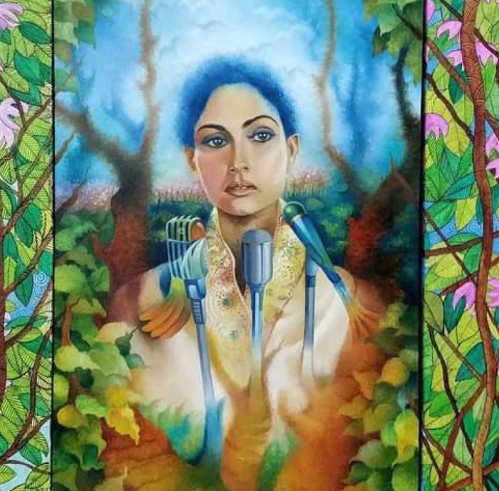 jaya bachchan's painting shared by shweta bachchan