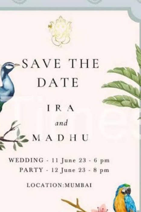 ira and madhu wedding invitation