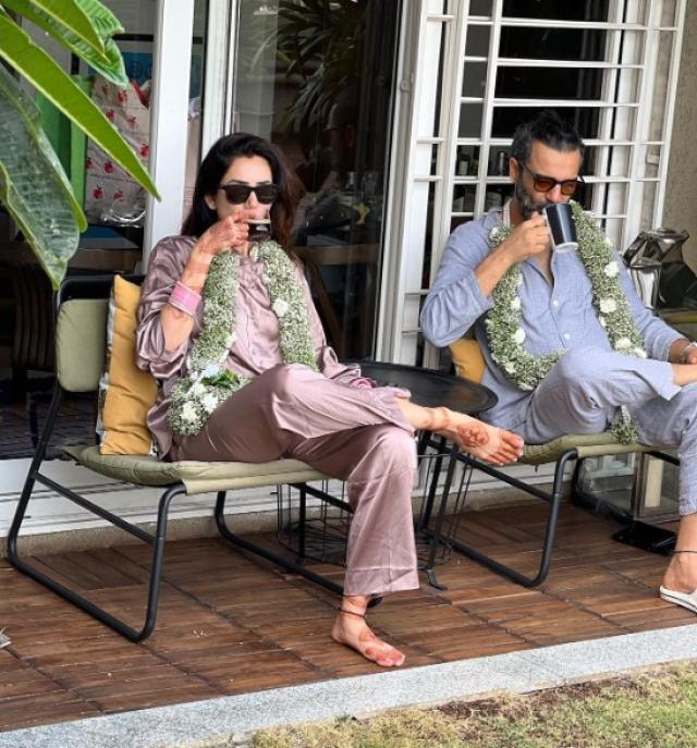 first glimpse of sonnalli seygall after marriage