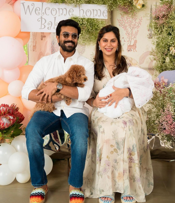 ram charan's baby girl gets warm welcome from family