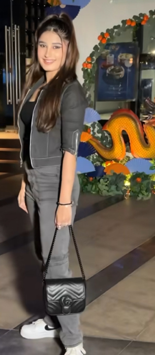 rasha thadani with a sling bag worth rs 87k