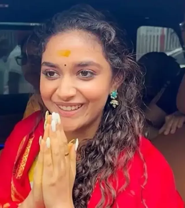 Keerthy at Tirupathi