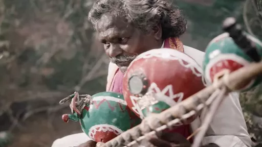 The last folk musician to play a 12-stair Kinnera, Darshanam Mogilaiah, passed away at 73
