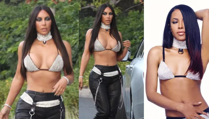 Kim Kardashian as the late legendary R&B singer, Aaliyah