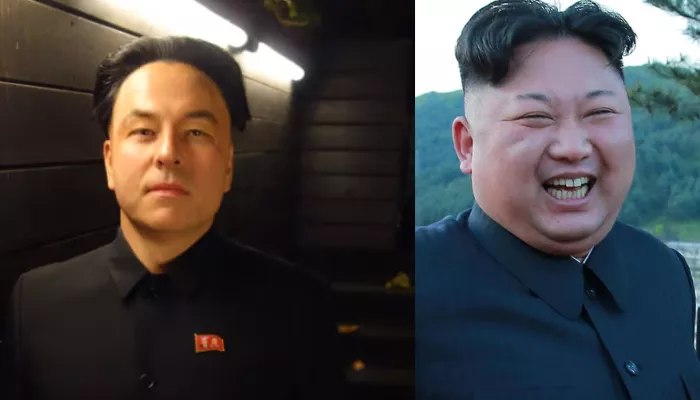 David Walliams dressed as Kim Jong-un with