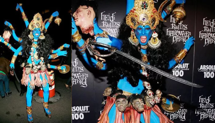 Heidi Klum in a Hindu goddess Kali costume