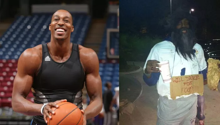 Dwight Howard as a homeless man