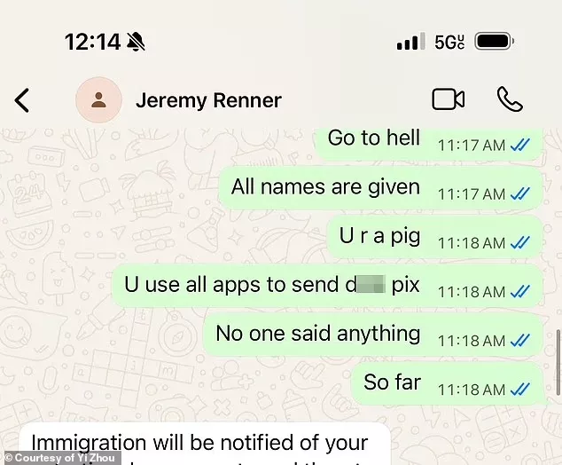 Jeremy Renner, Yi Zhou