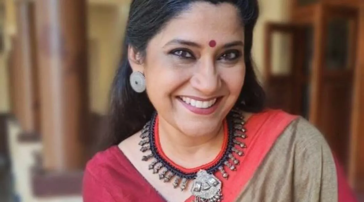 Renuka Shahane smiling.