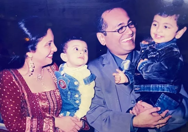 Shefali Shah and Vipul Amrutlal Shah with kids