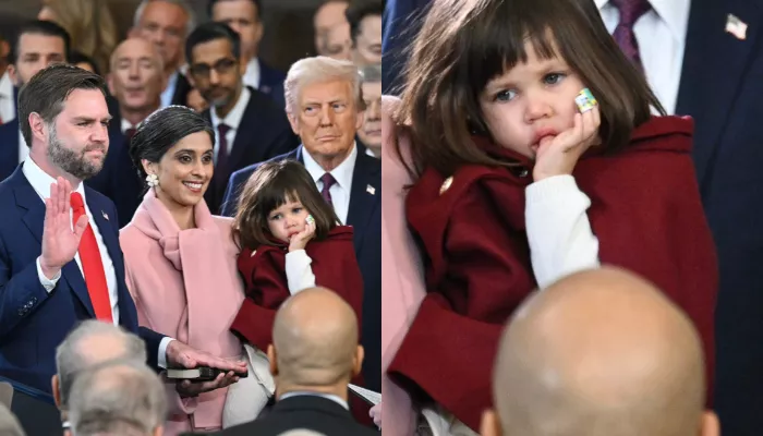US Vice-president, JD Vance and his wife, Usha Vance's adorable daughter, Mirabel Vance, win hearts with her outfit and cute bandages