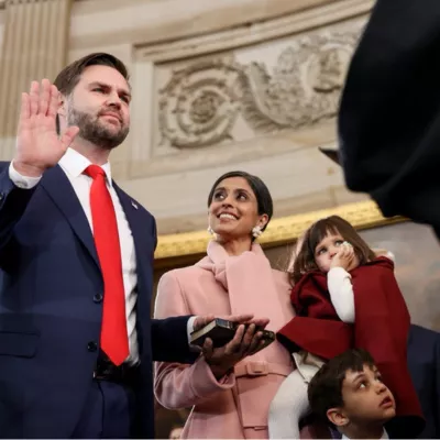 US Vice-president, JD Vance and his wife, Usha Vance's adorable daughter, Mirabel Vance, win hearts with her outfit and cute bandages