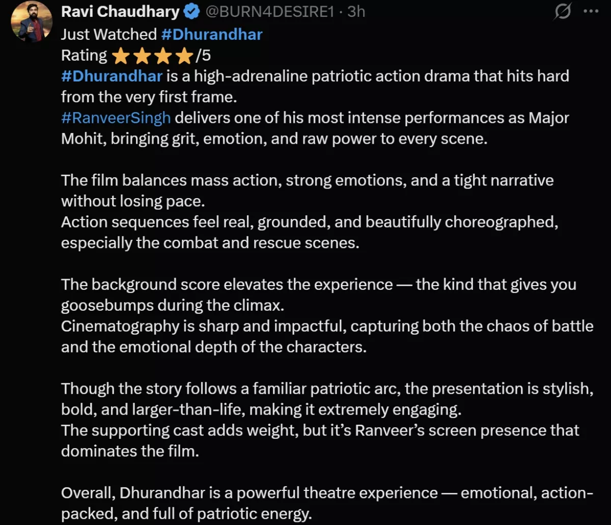 Dhurandhar review