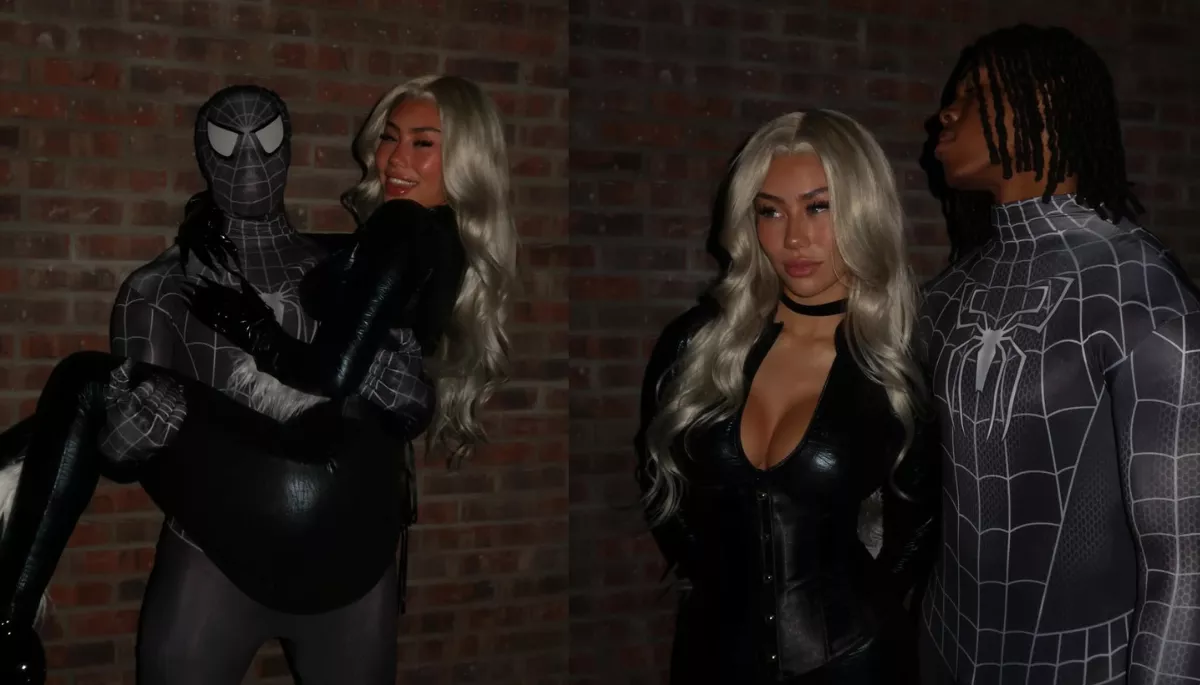 Jahmyr Gibbs and Nicole Anderson's dating timeline: NFL's 'Power Couple' who made their relationship Insta-official wearing Spider-Man and Gwen Stacy costumes