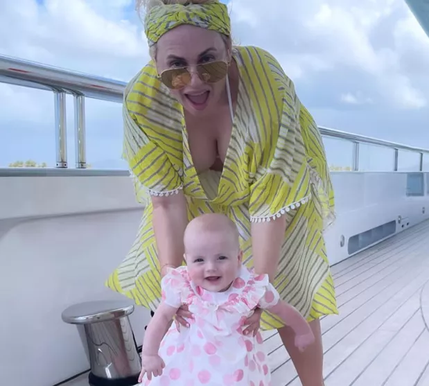 Rebel Wilson with her child