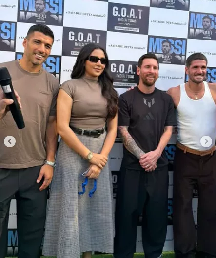 Subhashree Ganguly with Messi