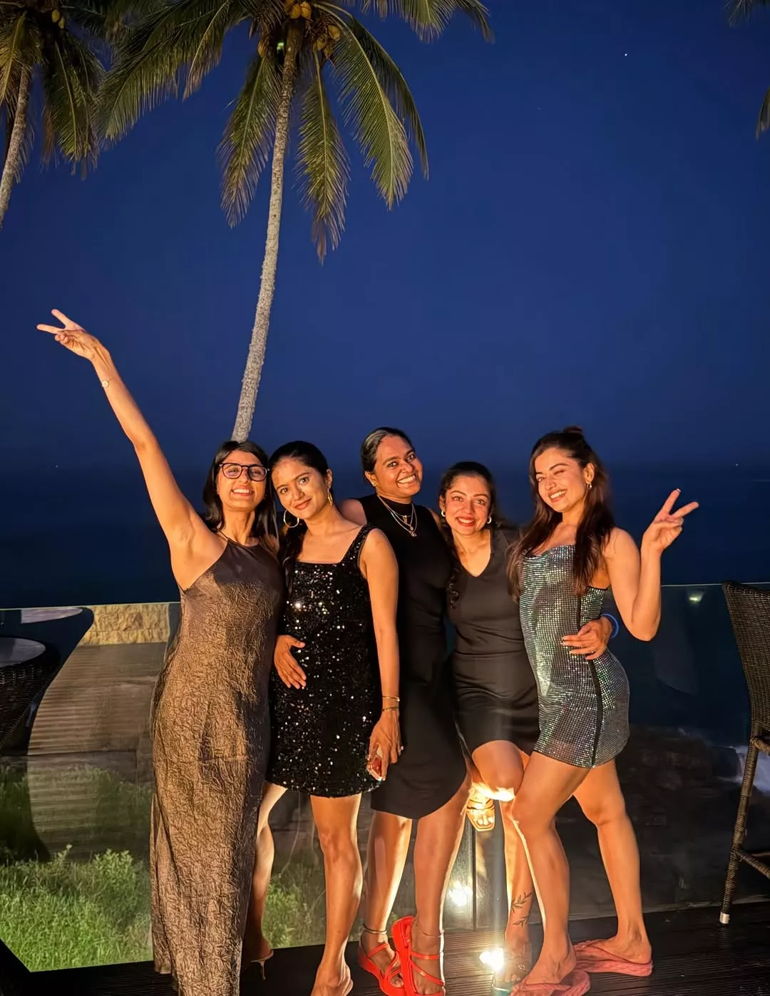 Rashmika Mandanna with friends
