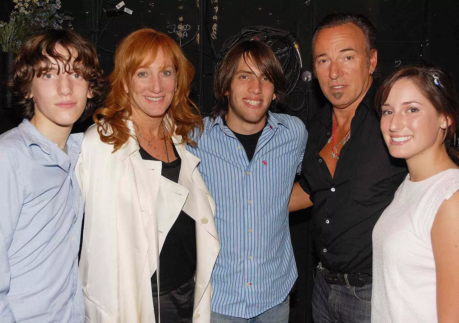 Bruce Springsteen with wife and children
