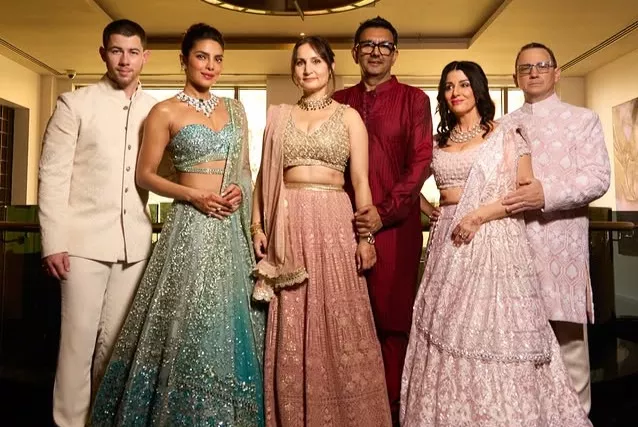 Priyanka Chopra, Nick Jonas, Siddharth Chopra, Neelam Upadhyay