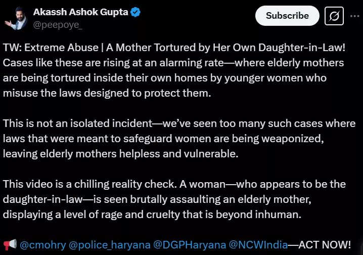 Haryana woman beats mother-in-law in a traumatic video: Angry netizens want daughter-in-law to be put behind bars